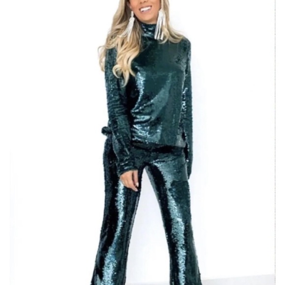 Zara women green high neck sequin top. Ref: 2731/350 Size Medium - Picture 7 of 10